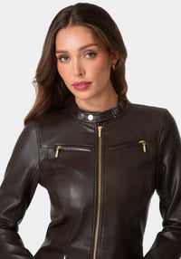 Other View-MOTO BIKER JACKET-CHOCOLATE MARTINI