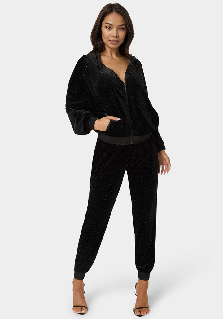 Detail View-Embellished Jogger Pant-Black