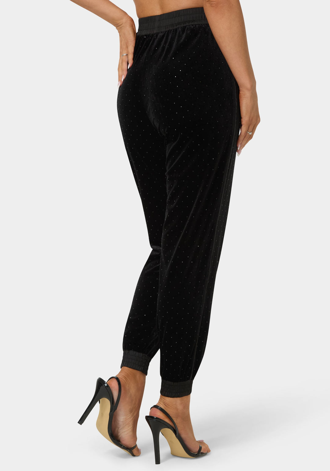 Back View-Embellished Jogger Pant-Black