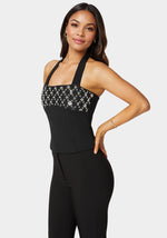Halter Neck Bead Sequin Top