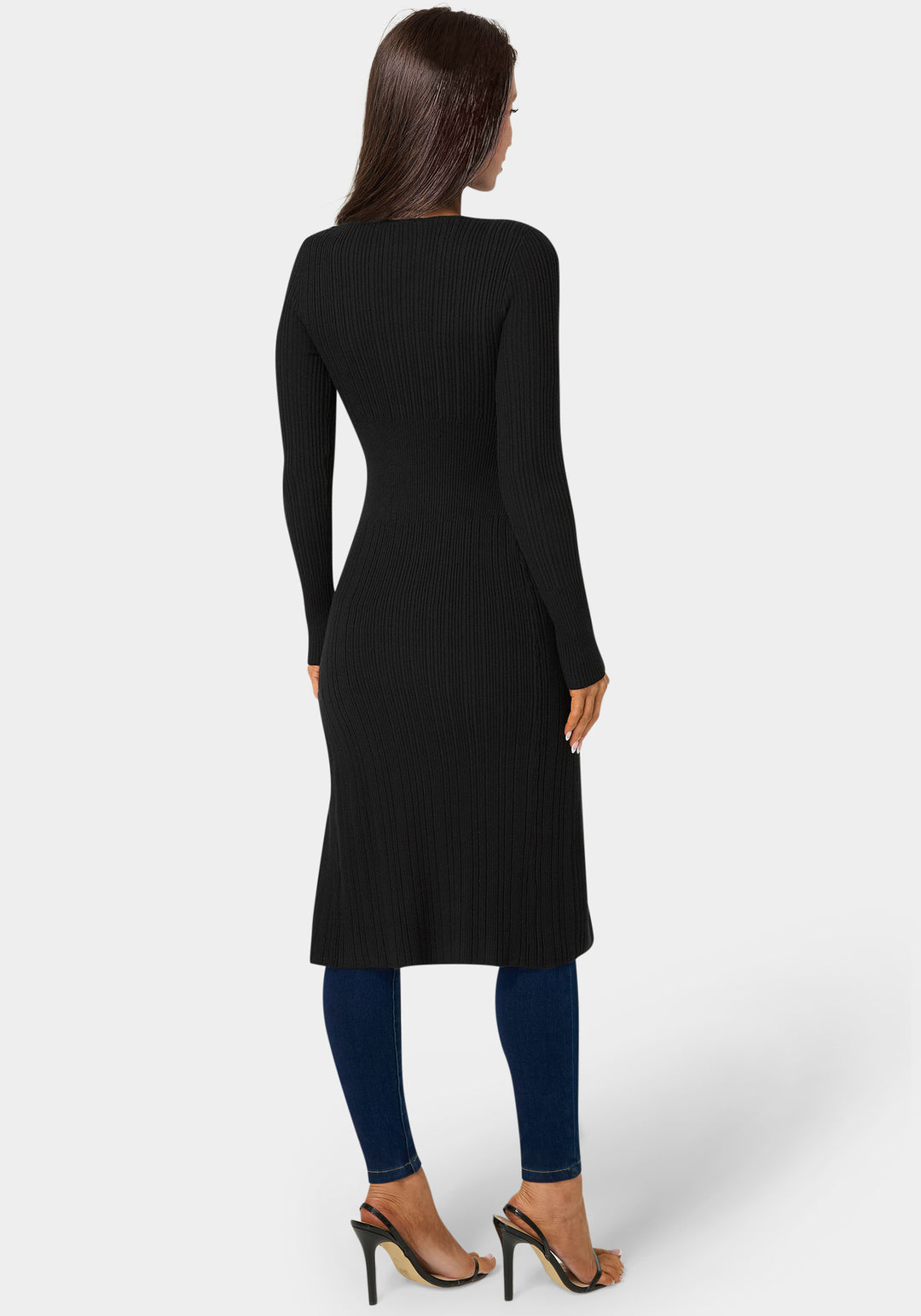ToBeInStyle Junior's Long Sleeve Side Slit Extra Long Pullover Hoodie – Cotton, V-Neck, Relaxed Fit