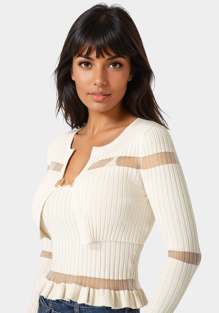 Other View-2 Piece Set Knit Top-Beige Cloud