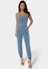 Corset Jogger Denim Jumpsuit