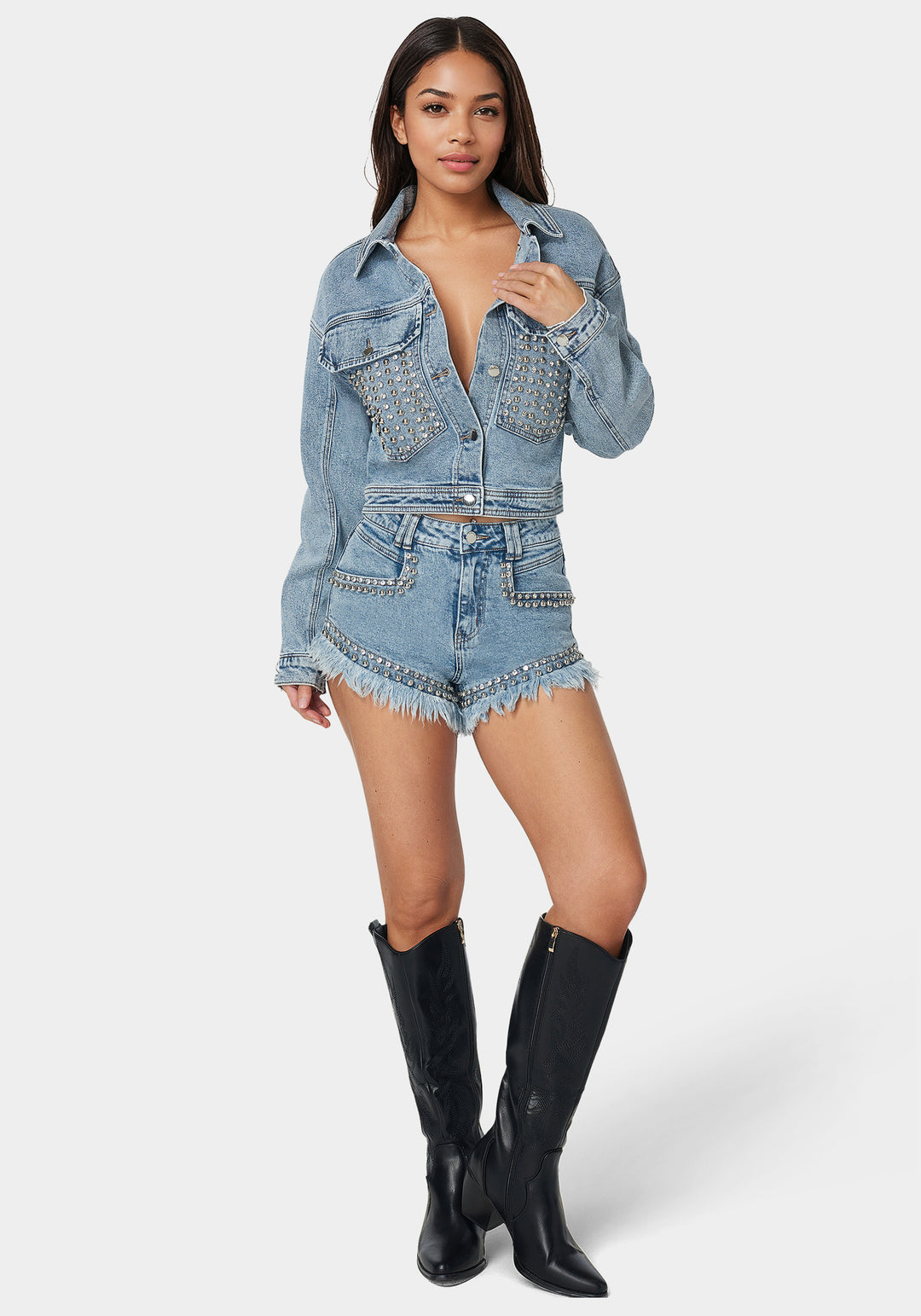 Studded Denim Jacket