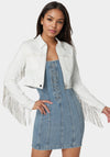 Sequin Fringe Denim Jacket