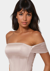 Other View-Off Shoulder Corset-Crystal Blush