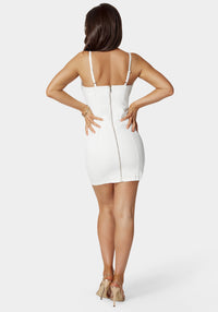 white denim tube dress Women's In Her Element Strapless Denim Mini Dress In White