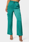 Luxe Satin Cargo Jogger