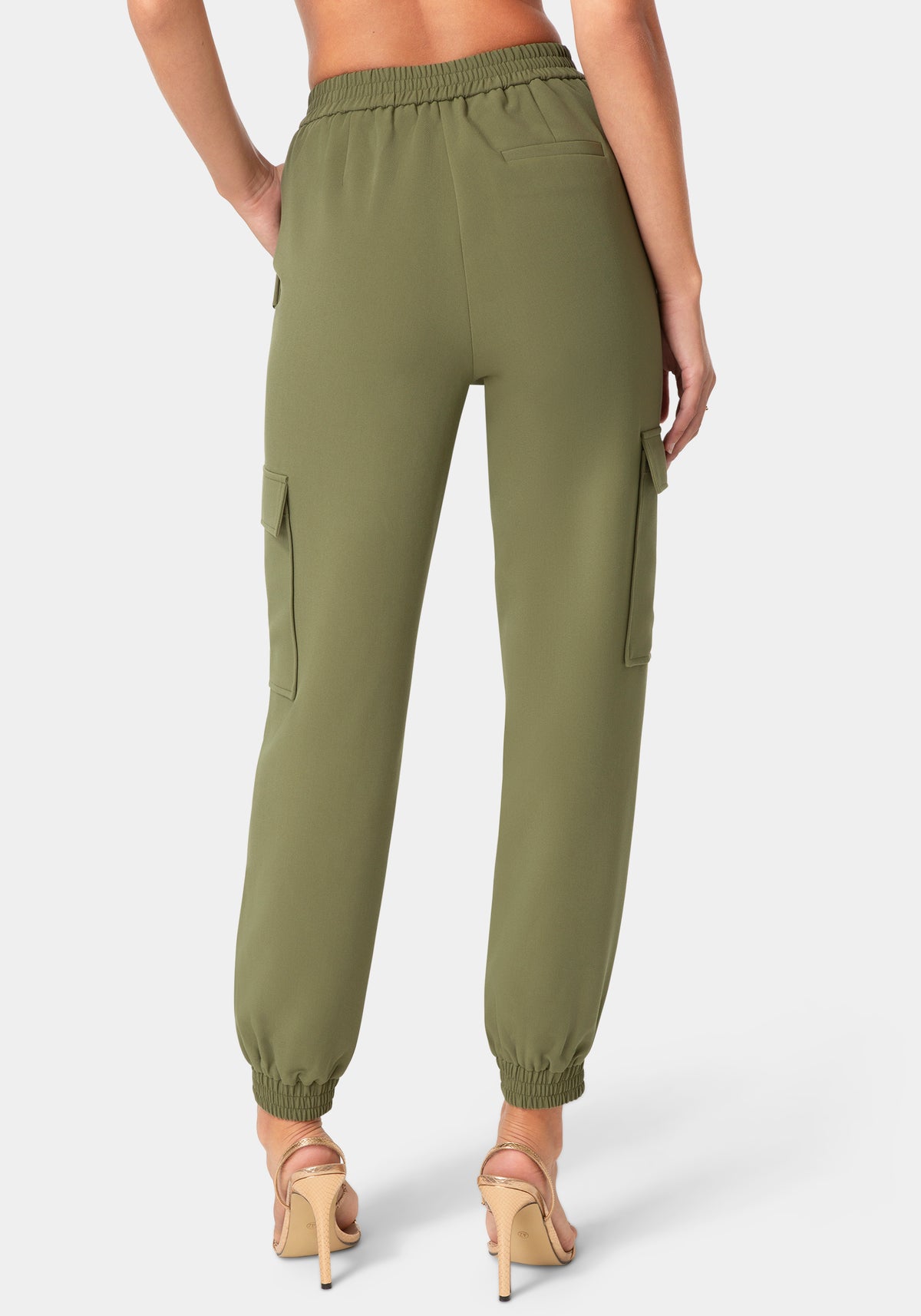 Back View-CARGO JOGGER-VELVET GREEN
