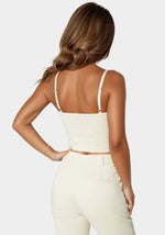 Zipper Detail Corset Top