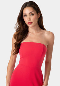 Other View-Strapless A-Line Jumpsuit-Fuchsia