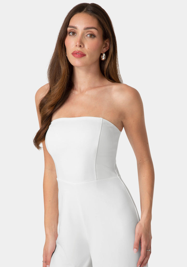 Other View-Strapless A-Line Jumpsuit-White