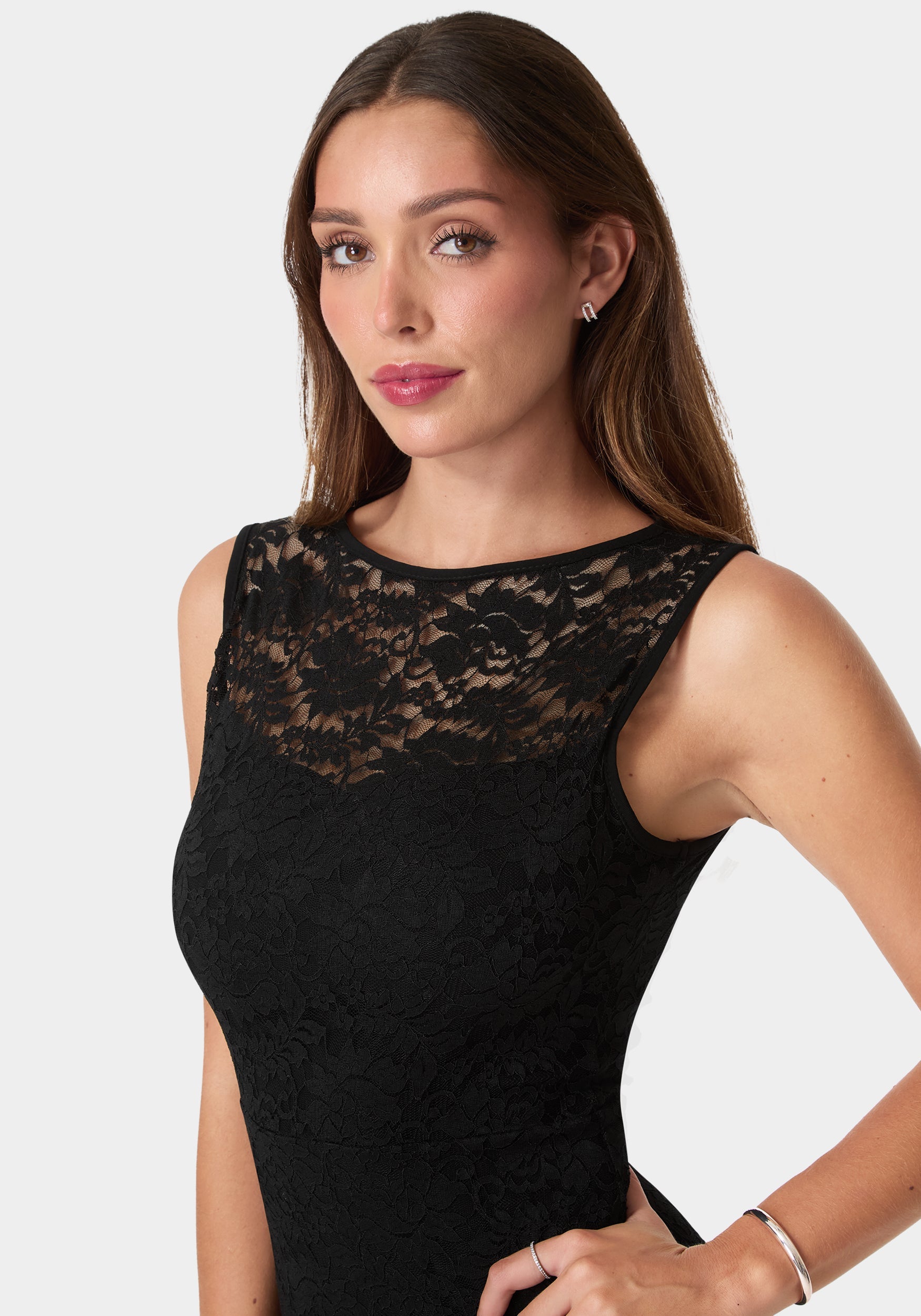 Other View-Lace Racer Sleeveless Maxi Dress-Black