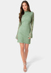 Lace Bell Sleeve Slim Dress