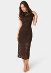 Lace Cap Sleeve Midi Dress