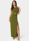 Lace Waist Sleeveless Maxi Dress