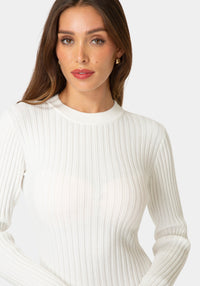 Other View-SWEATER HANKY HEM MAXI DRESS-Ivory