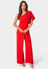 One Shoulder Cape Jumpsuit