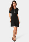Color Block Sweater Short Sleeve Dress