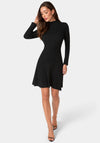 Sweater Mock Neck Long Sleeve Dress