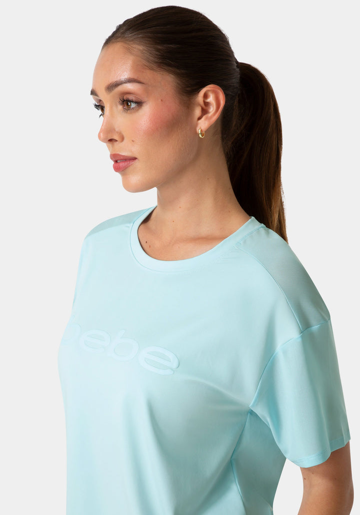 Other View-CURVED HEM TEE W PUFF PAINT LOGO-POWDER BLUE