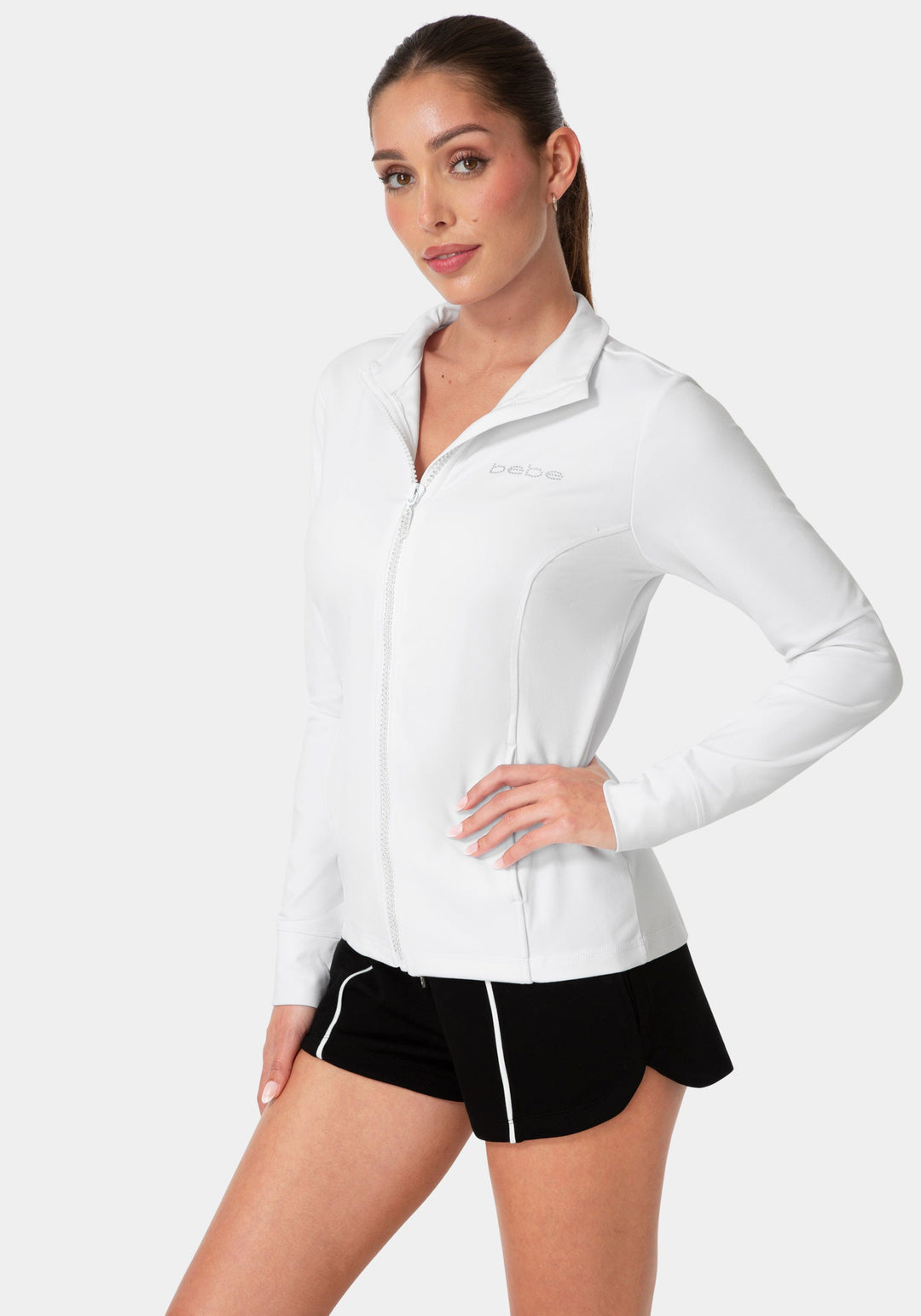 Side View-Performance Yoga Jacket-WHITE