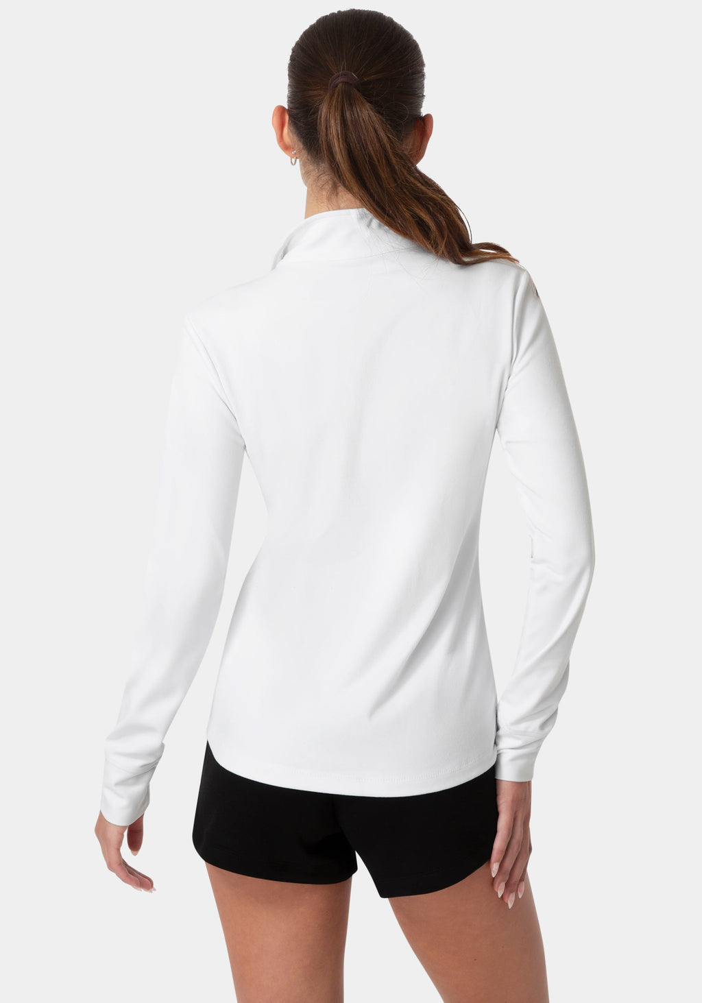 Back View-Performance Yoga Jacket-WHITE