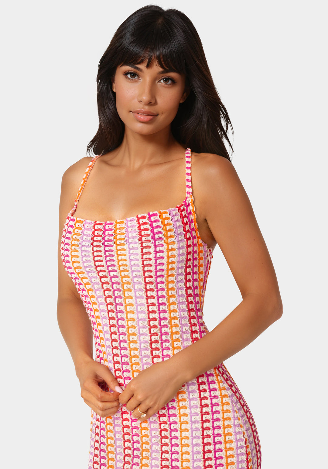 Other View-Printed Bodycon Maxi Dress-White Multi