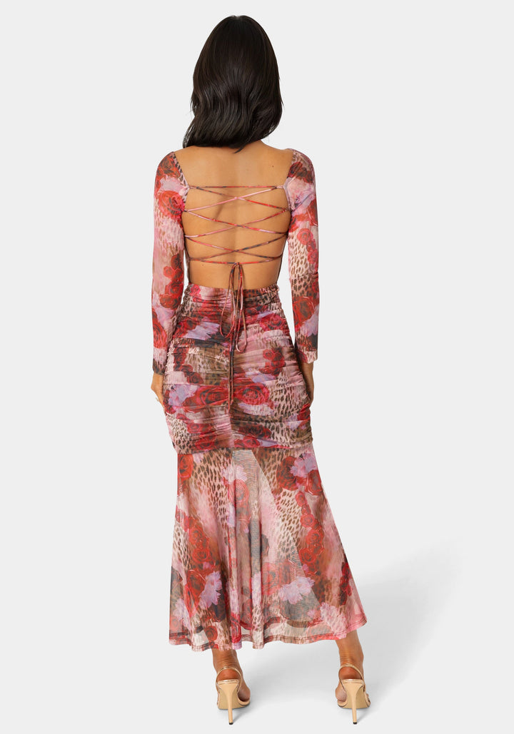 Back View-Mesh Open Back Midi-ROSE INSTINCT