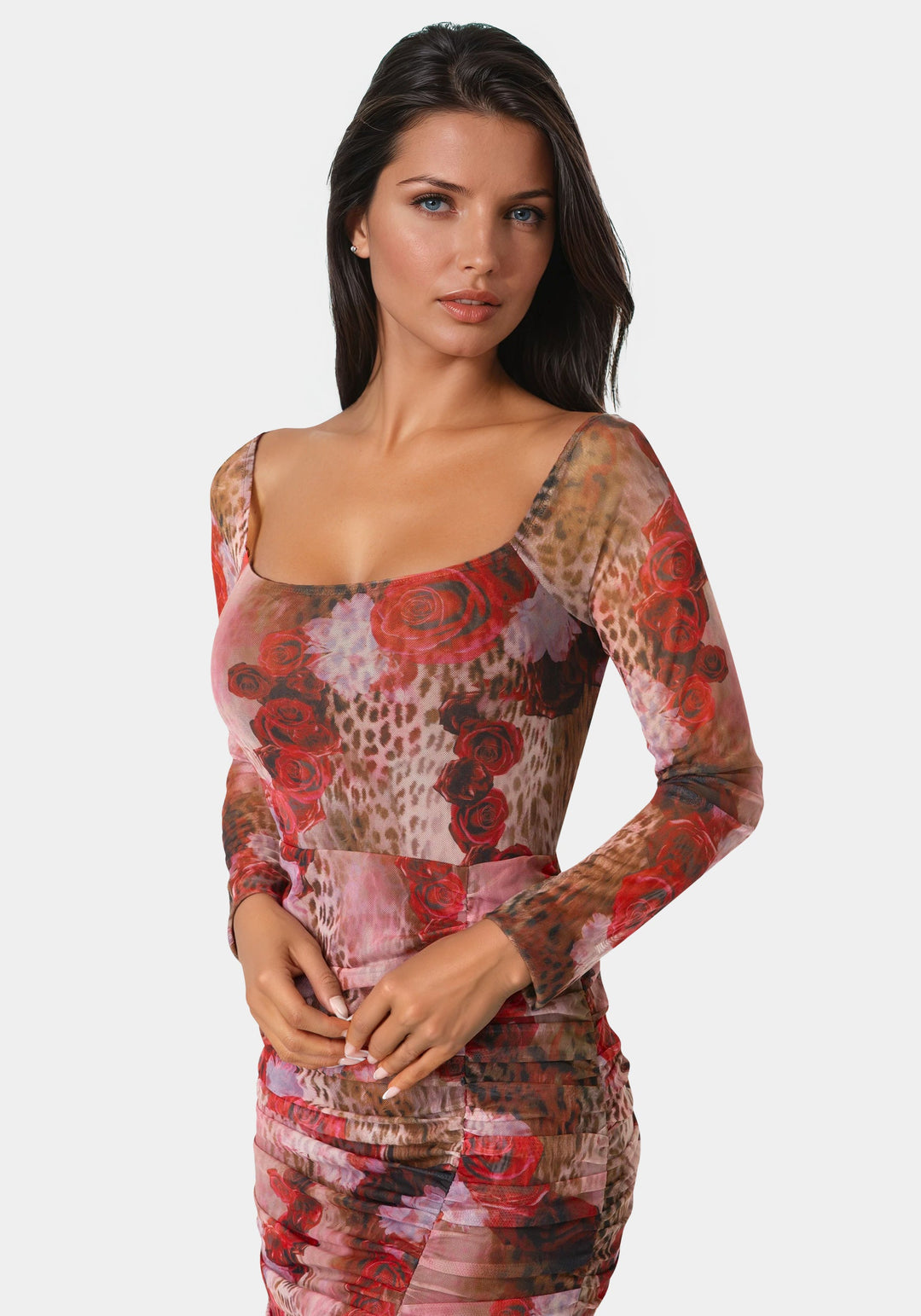 Other View-Mesh Open Back Midi-ROSE INSTINCT