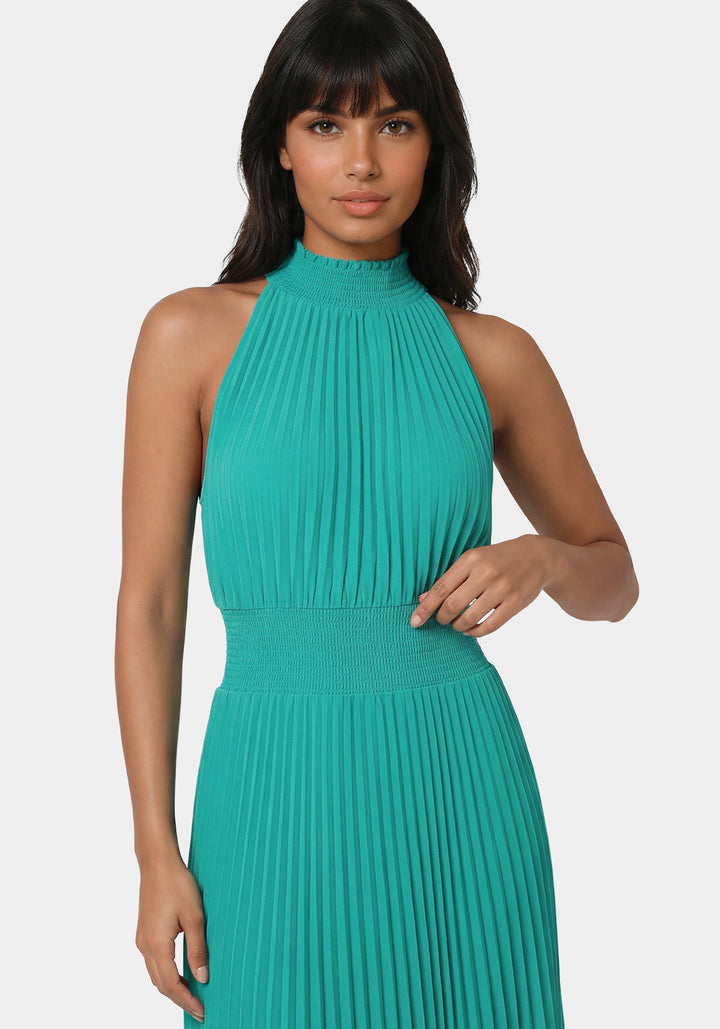 Other View-Sleeveless Pleated Dress-Teal