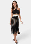 Carwash Fringe Knit Halter Dress
