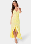 Ruched Chiffon Cascade Gown
