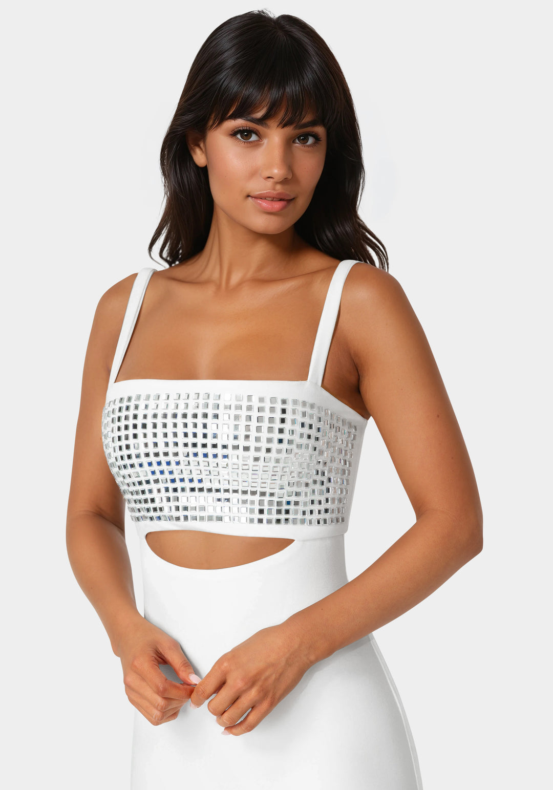 Other View-Embellished Strapless Column Maxi Dress-Ivory