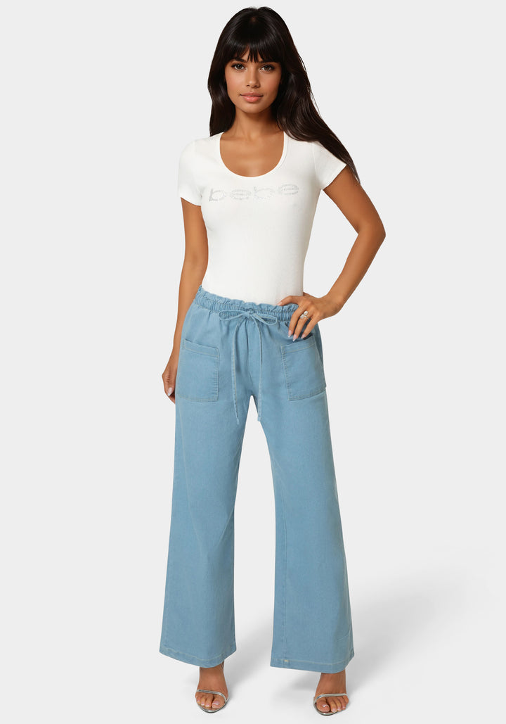 Side View-The Easy Pocket Pant-Light Blue