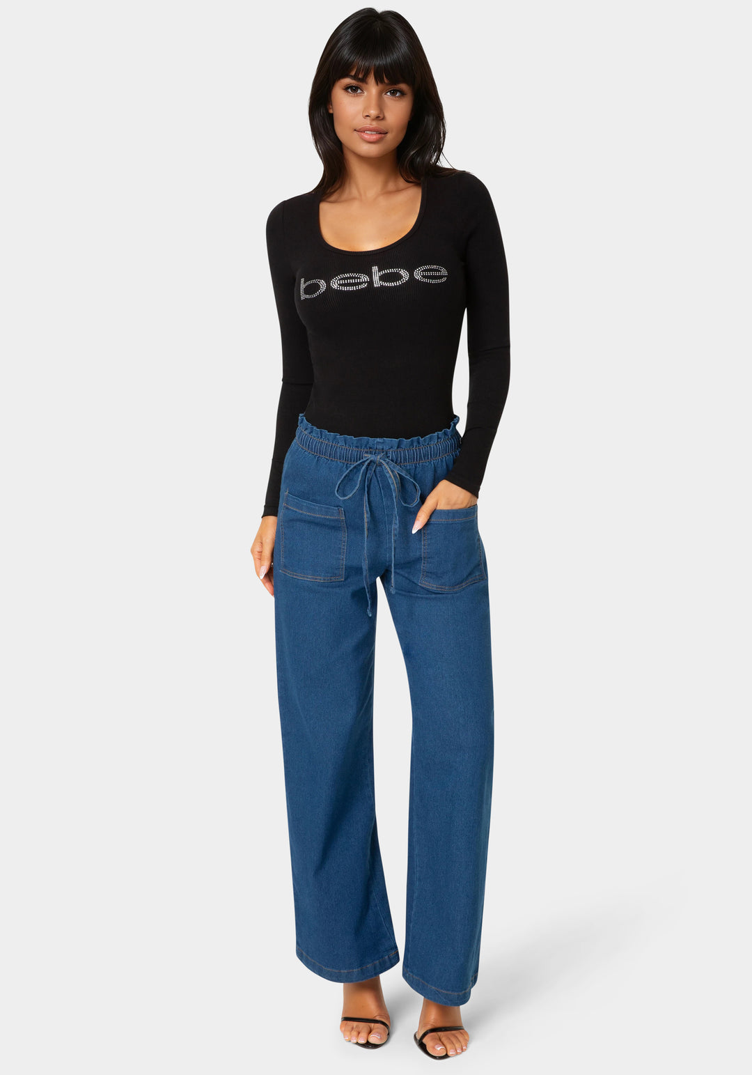 Detail View-The Easy Pocket Pant-Medium Blue