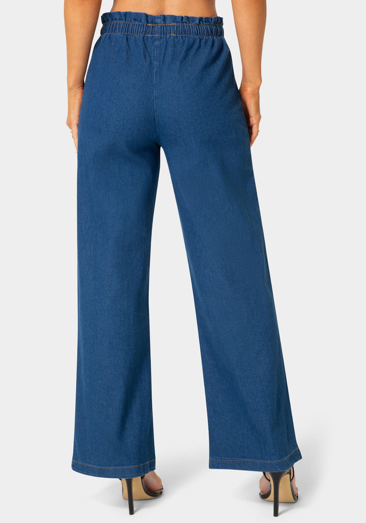 Back View-The Easy Pocket Pant-Medium Blue
