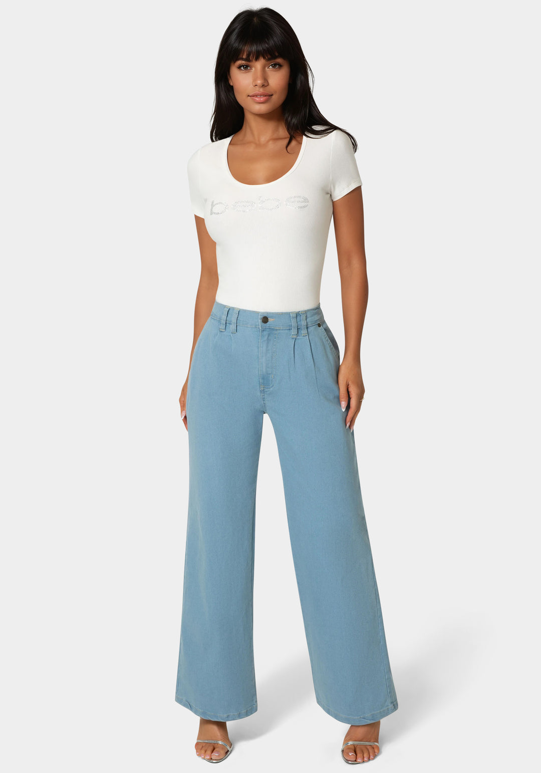 Detail View-The Denim Slack-Light Blue