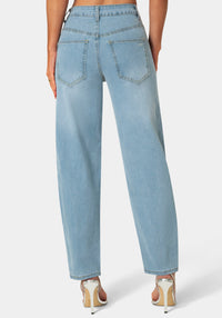 Back View-The Barrel Jean-Light Blue