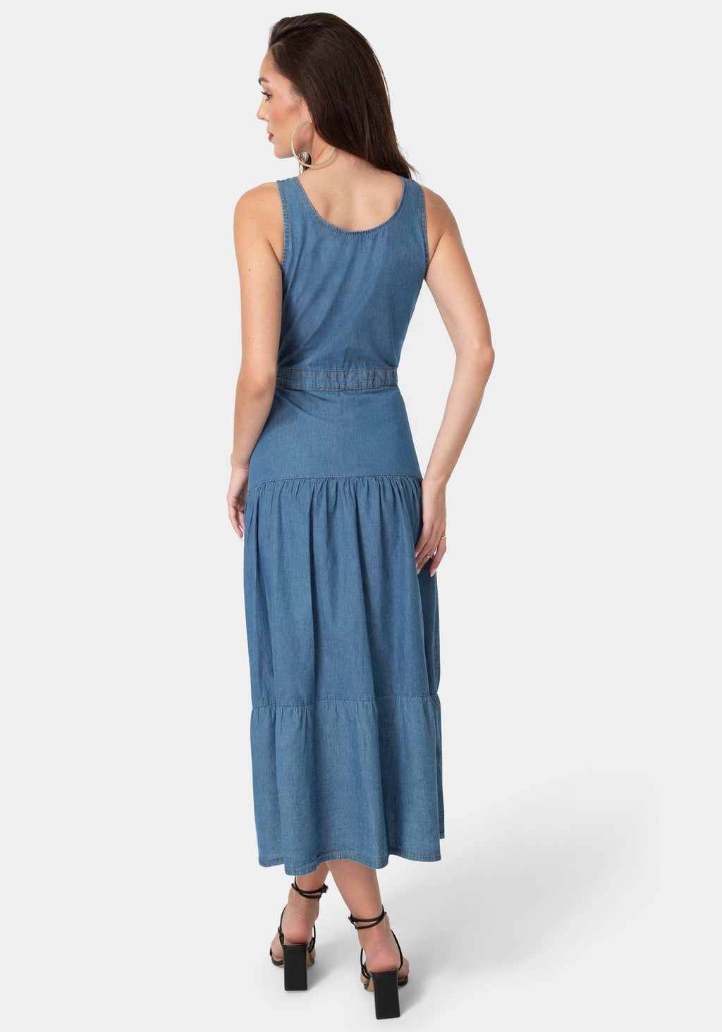Back View-The Priery Dress-MEDIUM BLUE