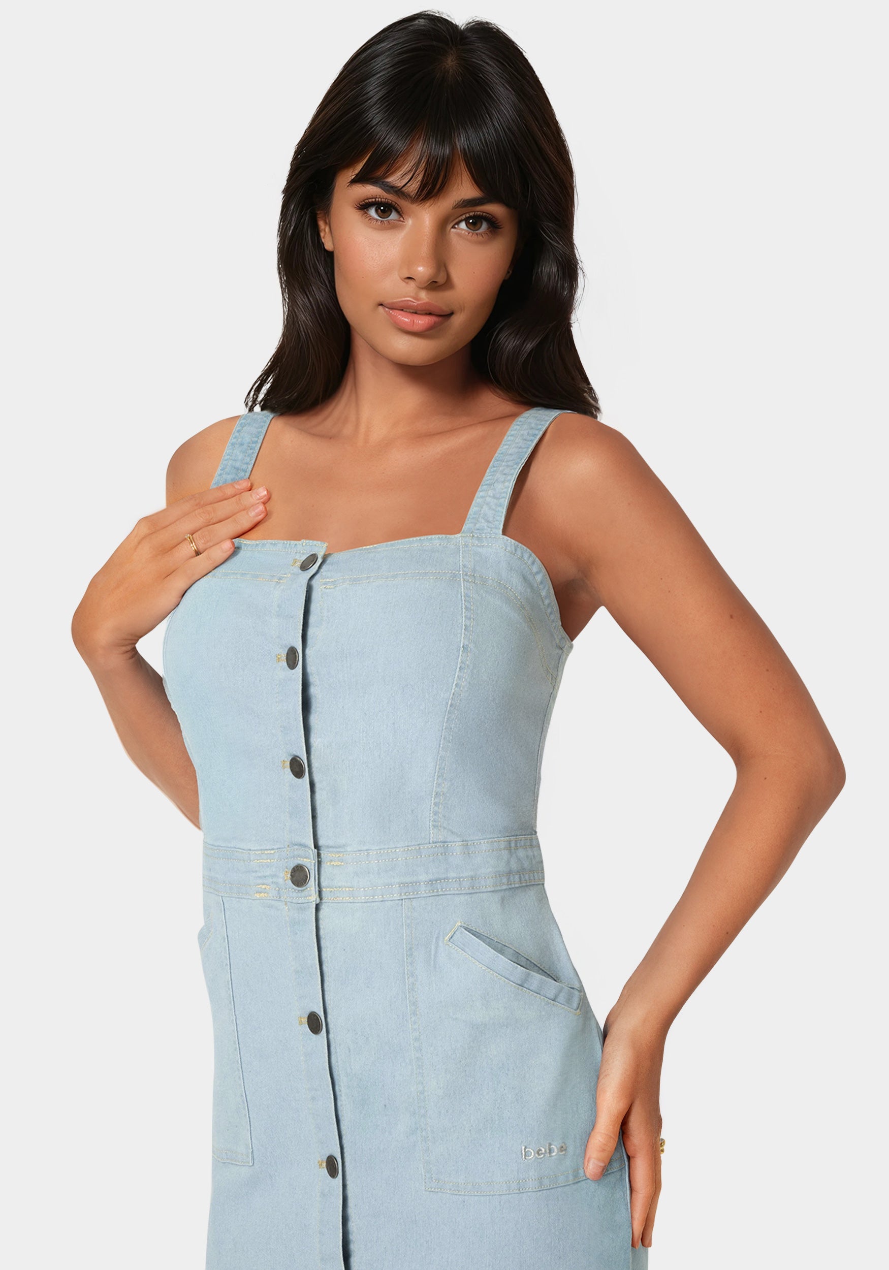 Other View-The Welted Dress-Light Wash