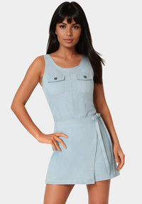 Front View-The Layered Dress-Light Wash