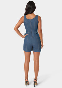 Back View-The Layered Dress-Medium Wash