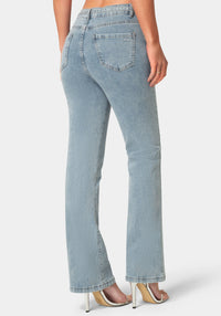 Back View-The Sparkle Tie Jean-Light Acid Wash