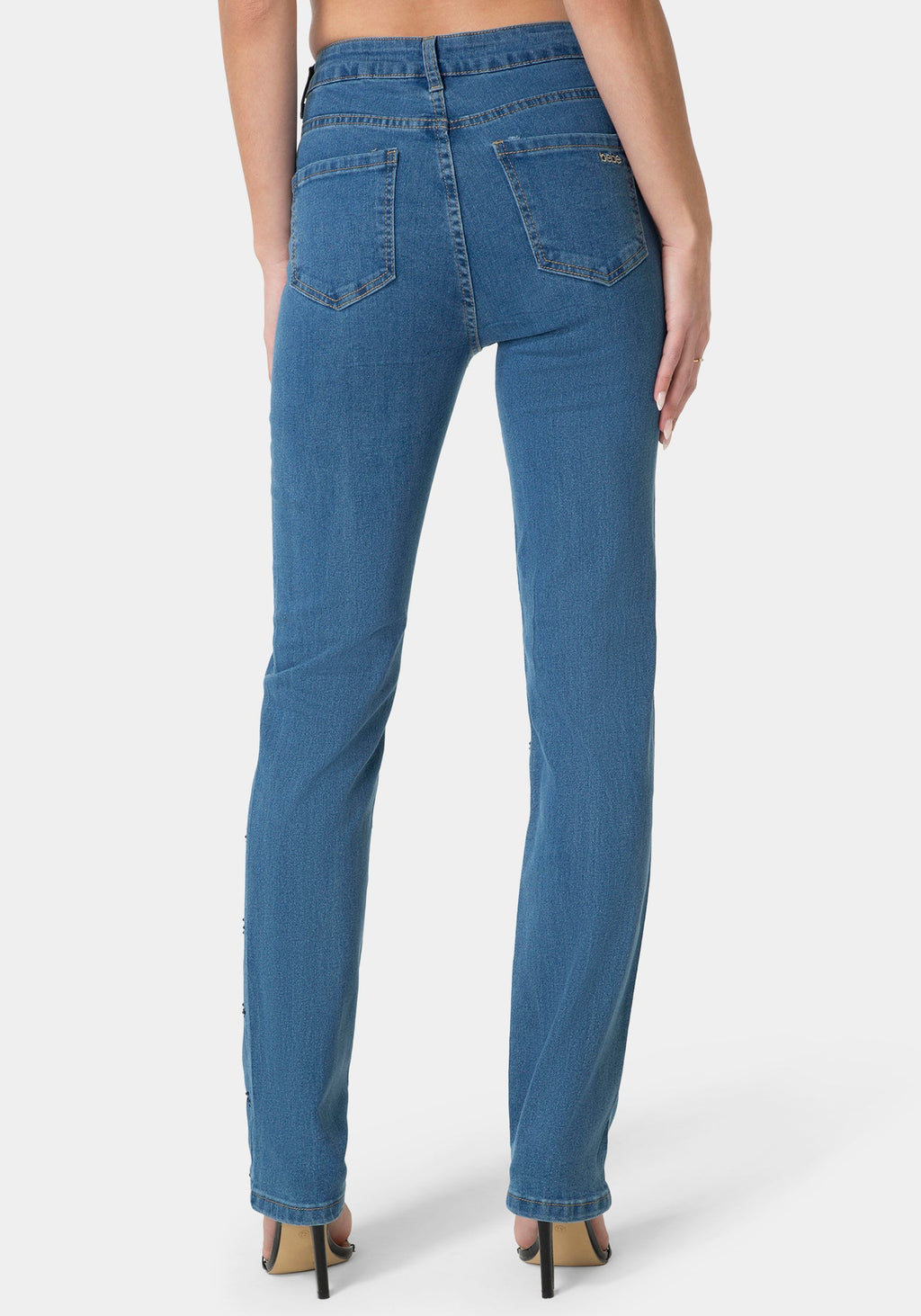 Back View-The Rosette Jean-MEDIUM BLUE