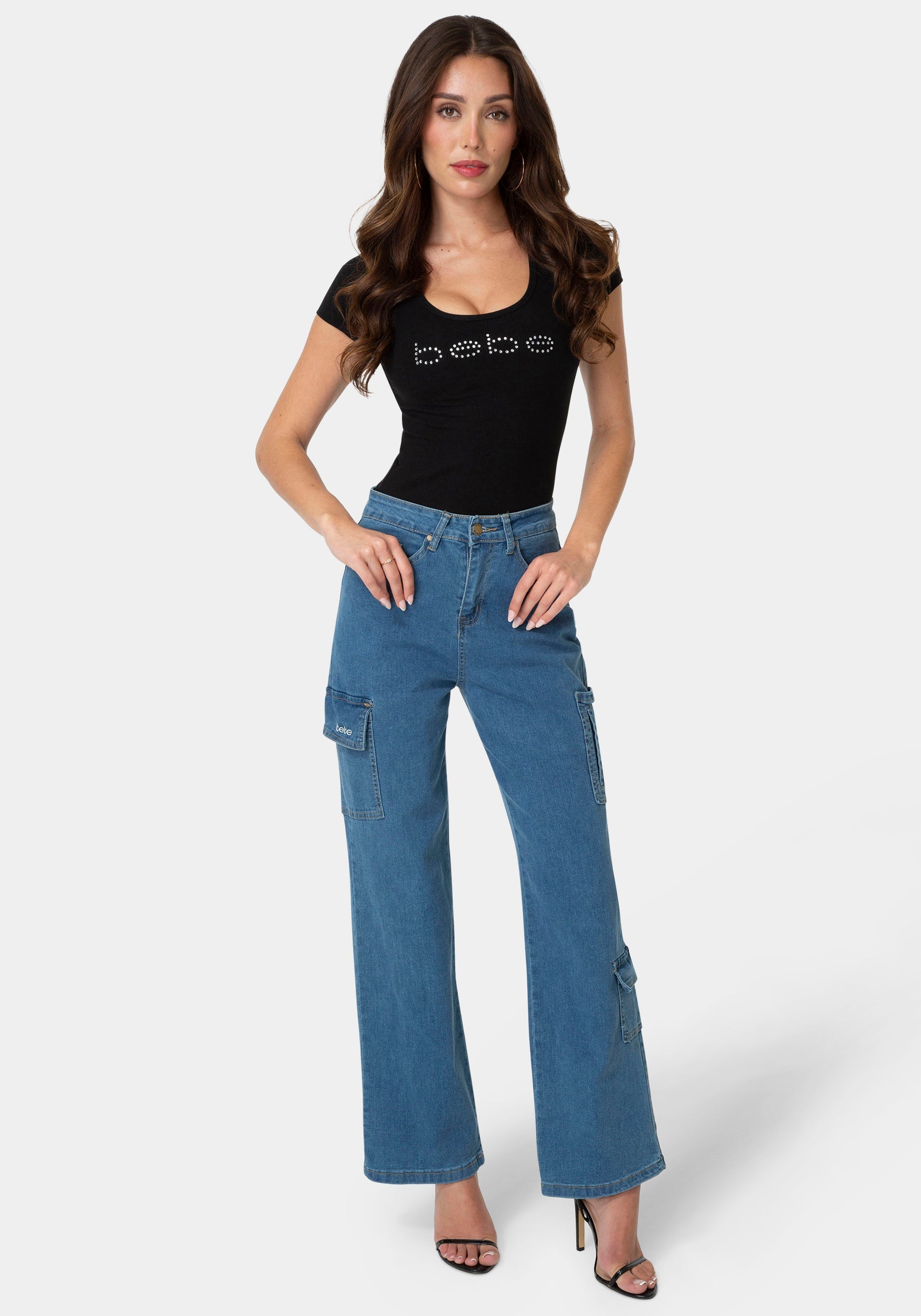 Detail View-The Cargo Jean-MEDIUM BLUE