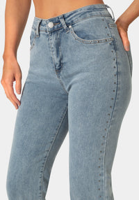 Side View-The Studded Jean-Light Acid Wash