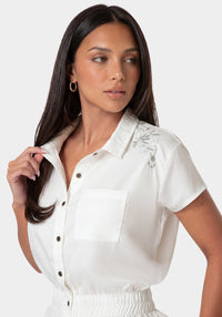 Other View-THE RUCHED WAIST SHIRT-WHITE
