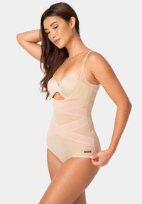 Other View-Firm-Control Power Mesh Shaping Bodysuit-SOFT NUDE