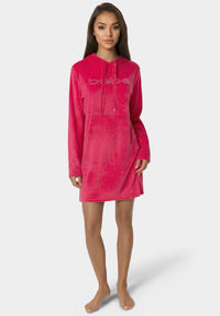 Front View-Velour Dorm Shirts-Crimson